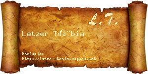 Latzer Tóbia névjegykártya